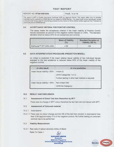 Energy Soap Malaysia Sirim Report 五方能量皂 马来西亚 SIRIM 测试报告 | Five Directions