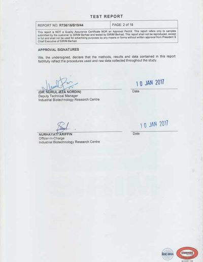 Energy Soap Malaysia Sirim Report 五方能量皂 马来西亚 SIRIM 测试报告 | Five Directions
