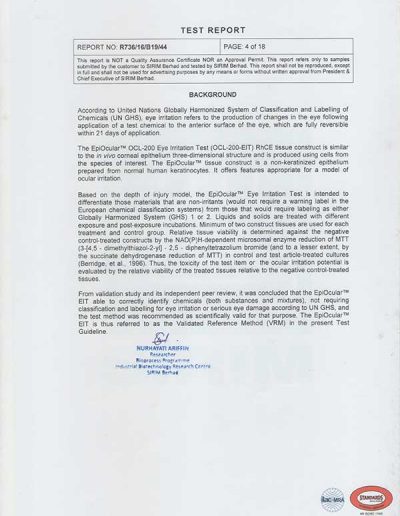 Energy Soap Malaysia Sirim Report 五方能量皂 马来西亚 SIRIM 测试报告 | Five Directions