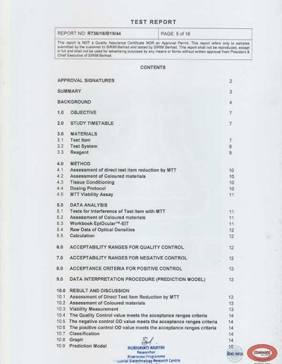 Energy Soap Malaysia Sirim Report 五方能量皂 马来西亚 SIRIM 测试报告 | Five Directions