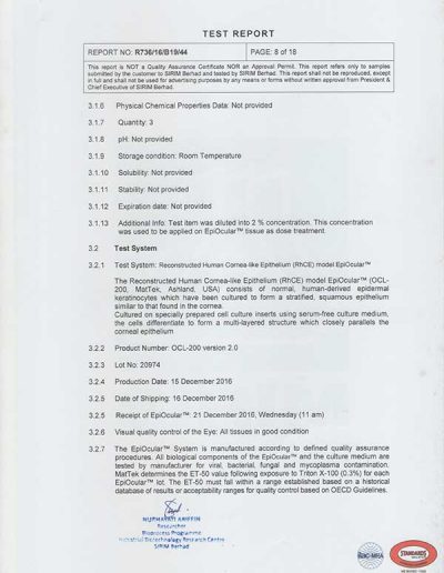 Energy Soap Malaysia Sirim Report 五方能量皂 马来西亚 SIRIM 测试报告 | Five Directions